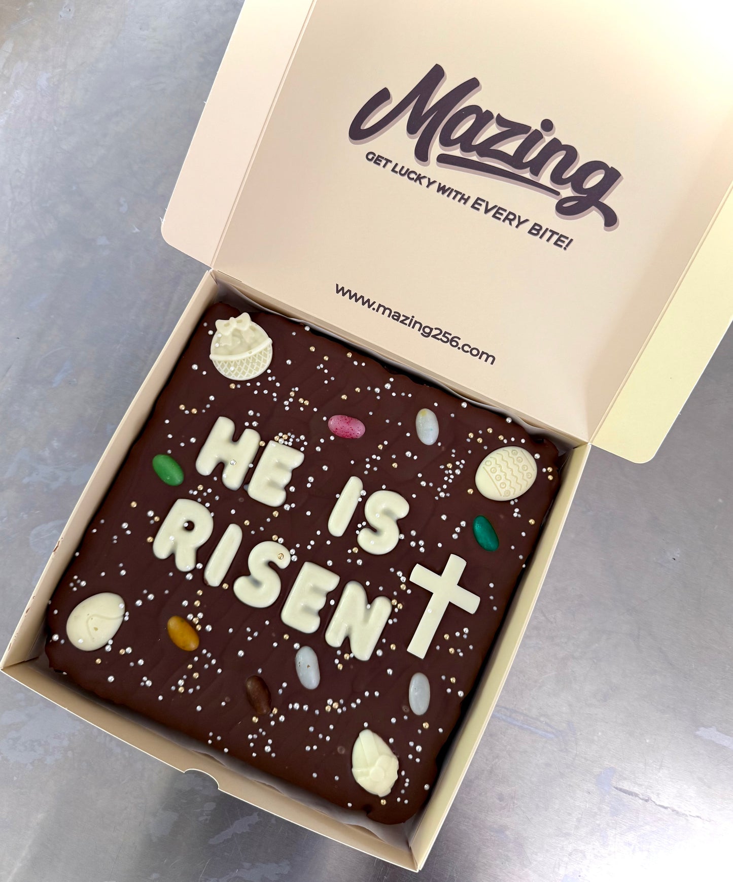 Easter Brownie Slab