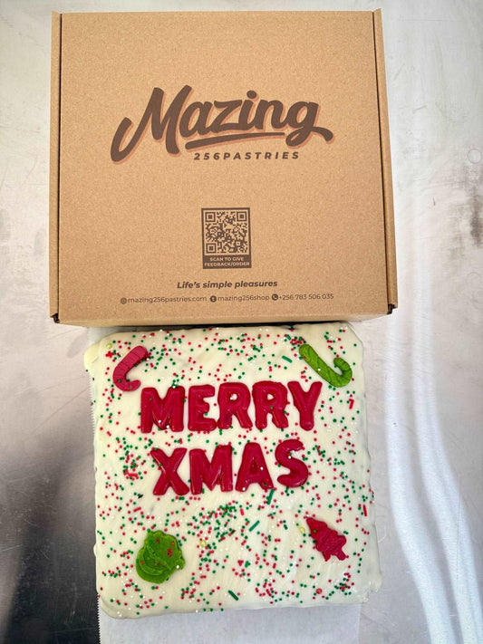 Merry Xmas Slab - Mazing256Pastries