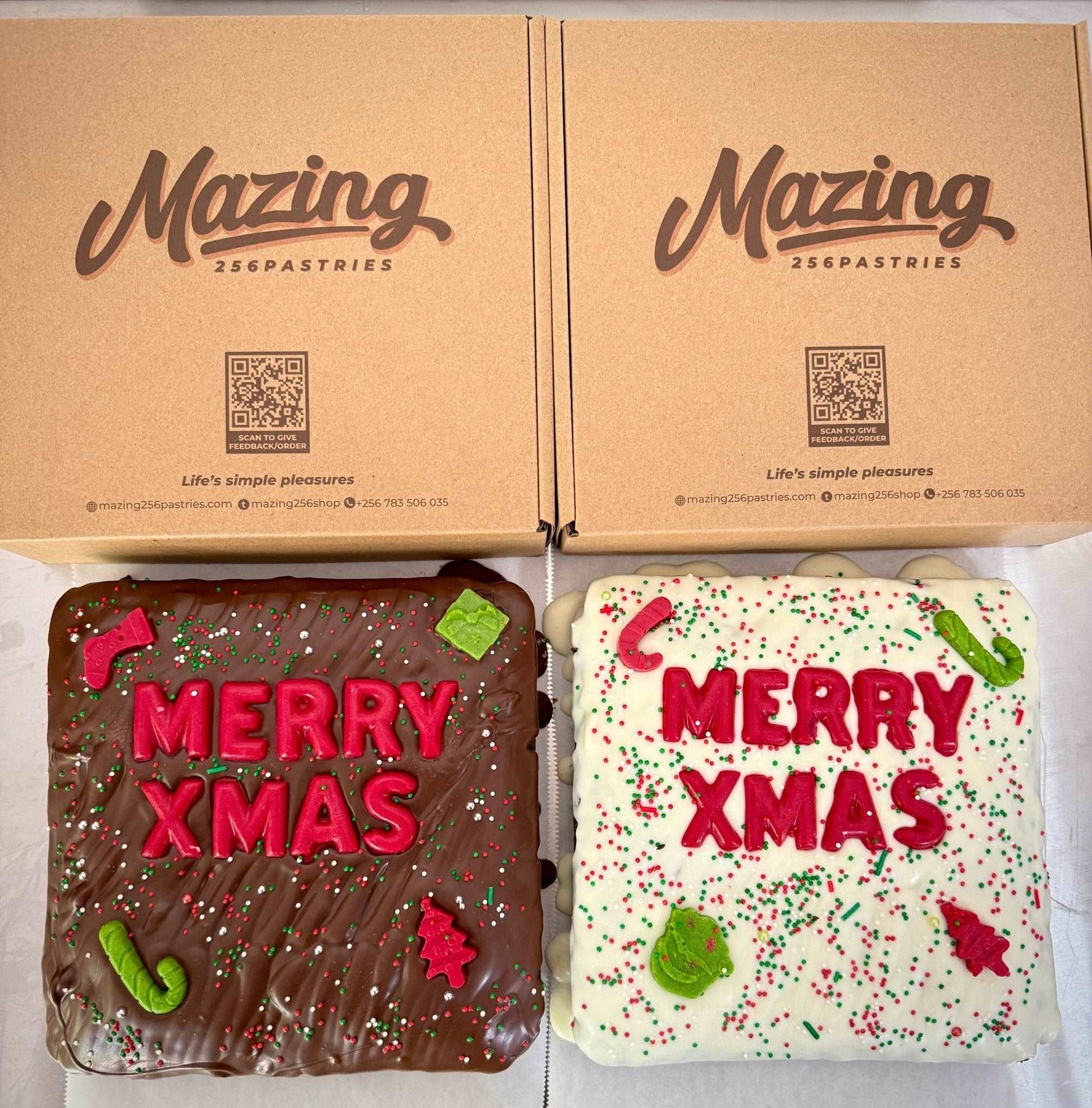 Merry Xmas Slab - Mazing256Pastries