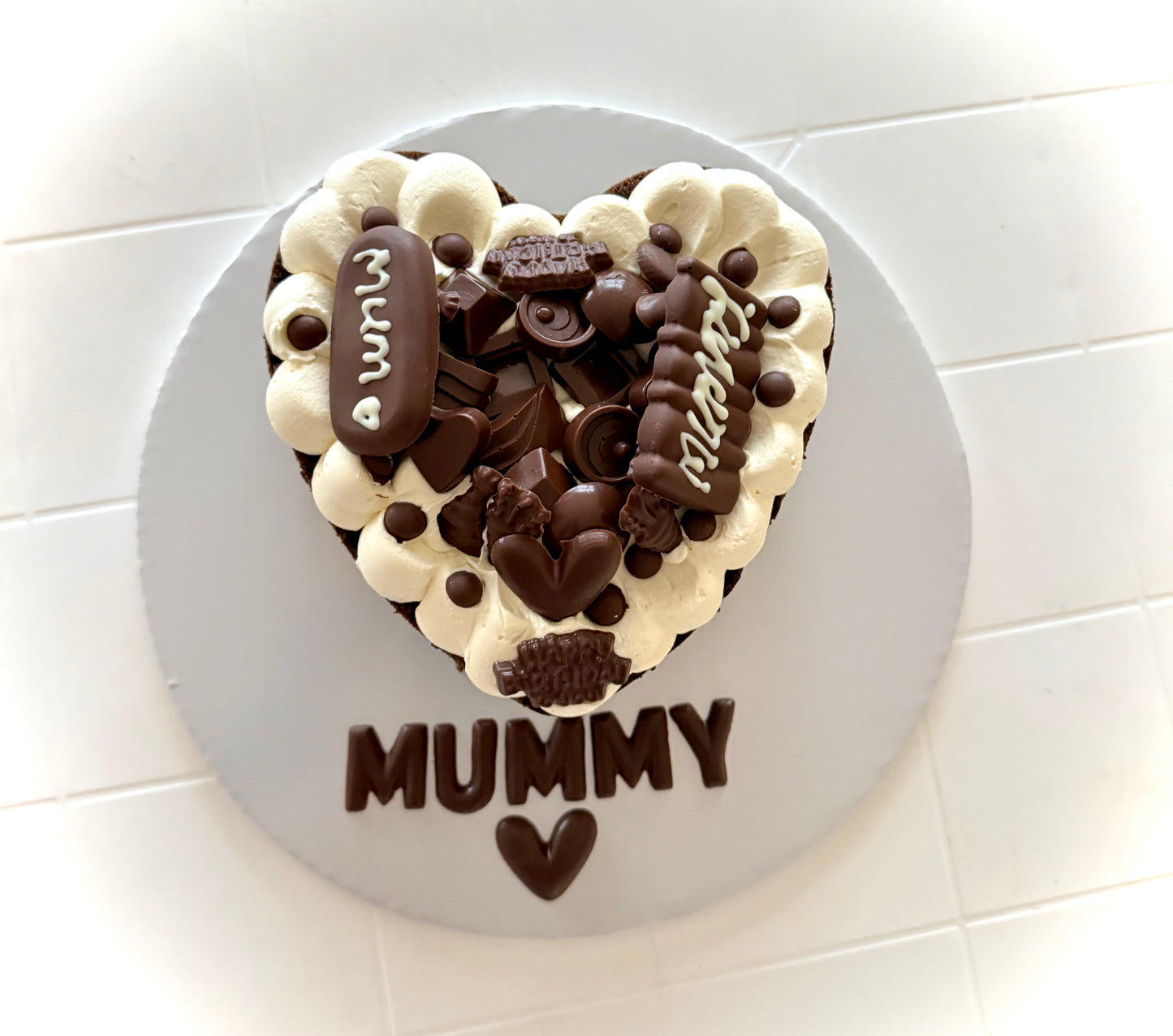 Chocolate Naked Heart Cake