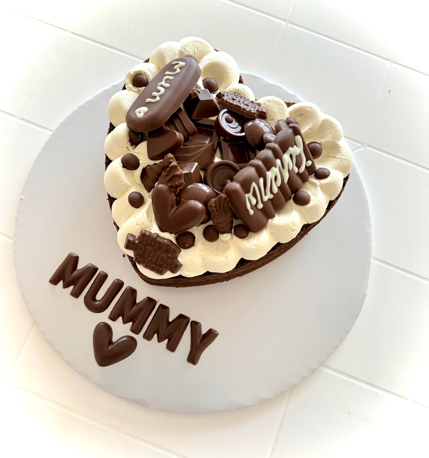 Chocolate Naked Heart Cake