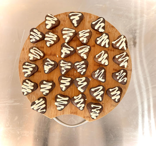 Heart Brownie squares