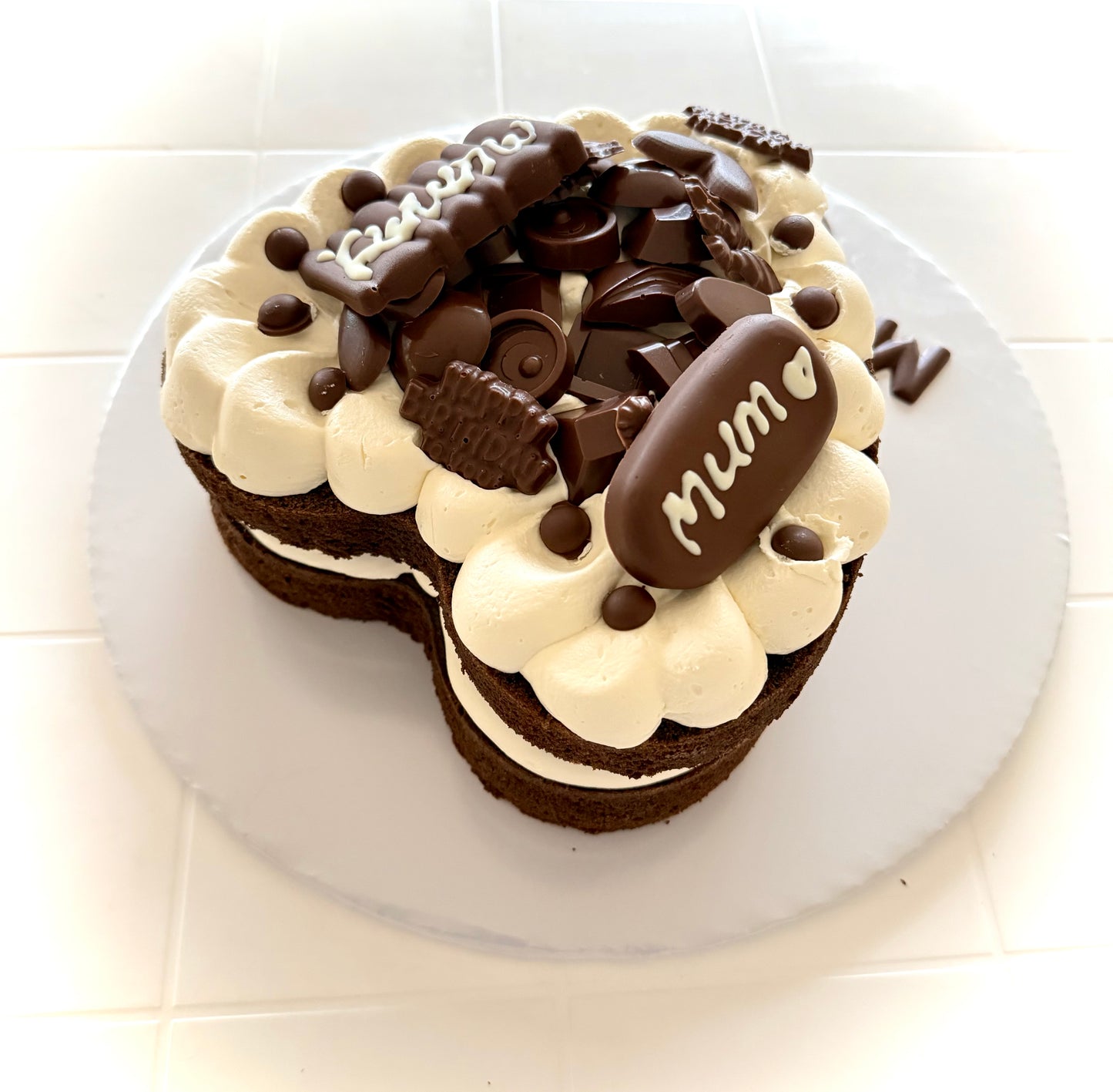 Chocolate Naked Heart Cake