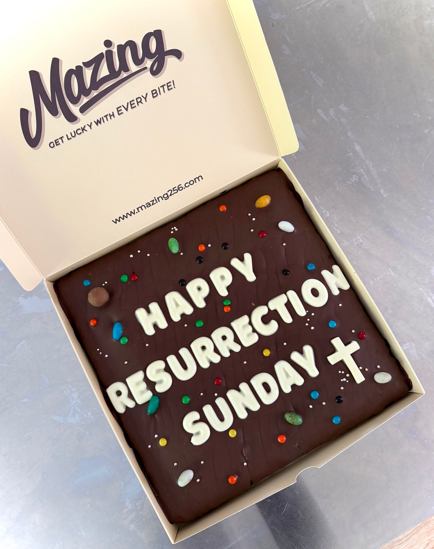 Easter Brownie Slab