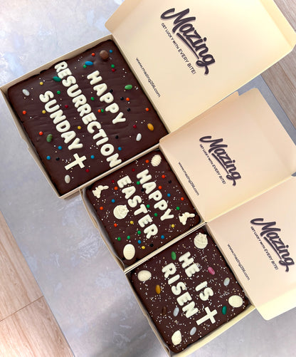 Easter Brownie Slab