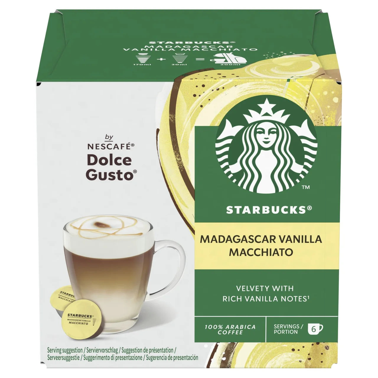 Starbucks Dolce Gusto Madagascar Vanilla Macchiato Coffee Pods x 12